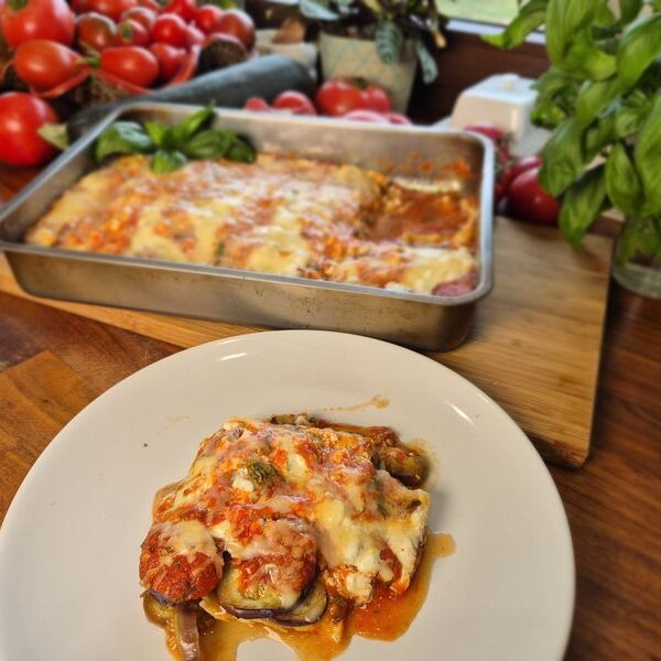 Przepis na lekką lasagne z bakłażanem 2 Przepis na lekką lasagne z bakłażanem