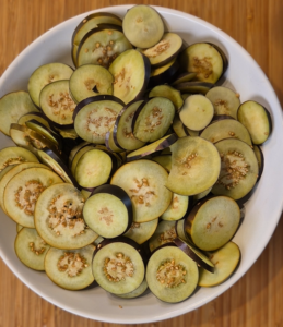 Bakłażan pokrojony w plasterki