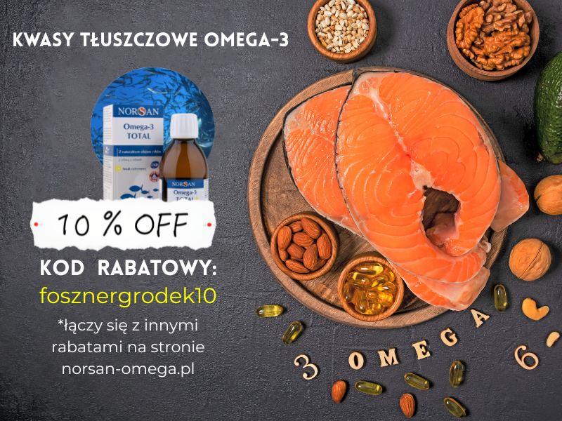 Kwasy omega-3 - kod rabatowy na preparaty Norsan: fosznergrodek10